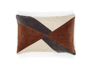 CLIO - Geometric velvet cushion by Élitis