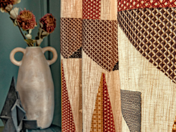 ESCALE - CONTINENT - Embroidered fabric by Élitis