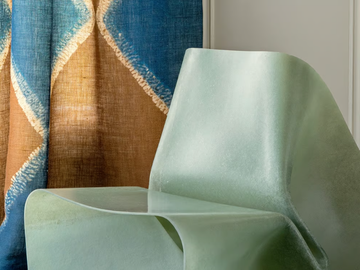 ESCALE - LÀ BAS - Printed jute fabric by Élitis