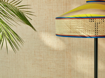 MERIDA - CESTERIA - Solid-color raffia wall fabric by Élitis