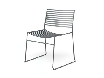 AERO - Sled base stackable garden armchair by Emu