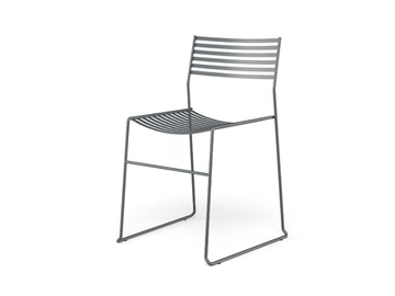 AERO - Stackable sled base steel chair by Emu