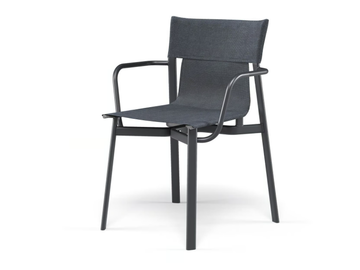 BREEZE - Chair with armrests in aluminum and technical fabric by Emu