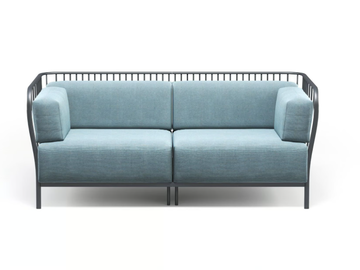 CANNOLÈ - 2 seater fabric garden sofa by Emu