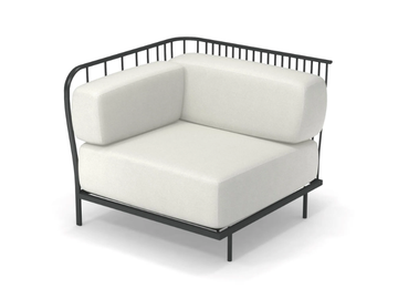 CANNOLÈ - Corner upholstered fabric garden armchair by Emu