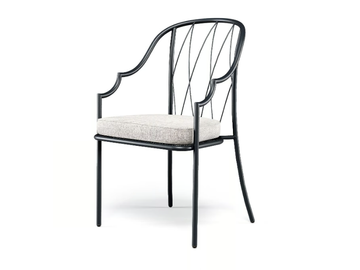 COMO - High-back steel chair with armrests by Emu