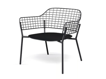 LYZE - Garden stainless steel easy chair with armrests by Emu