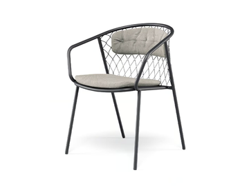 NEF - Aluminium garden chair with armrests by Emu