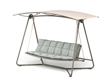 REEL - Steel garden swing seat with parasol by Emu