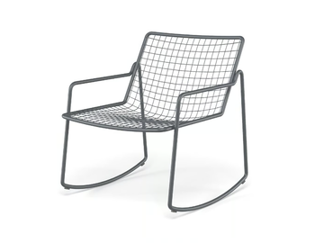 RIO R50 - Rocking steel easy chair with armrests by Emu