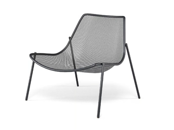 ROUND - Garden steel easy chair by Emu