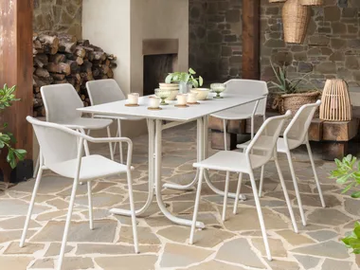 TABLE SYSTEM - Folding rectangular steel table by Emu