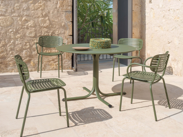 TABLE SYSTEM - Round steel table by Emu