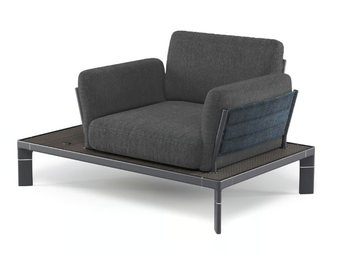 TAMI - Fabric garden armchair with armrests by Emu