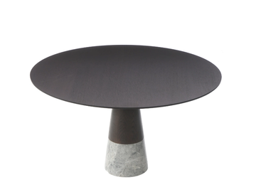 ECHO - Round solid wood dining table by ENNE