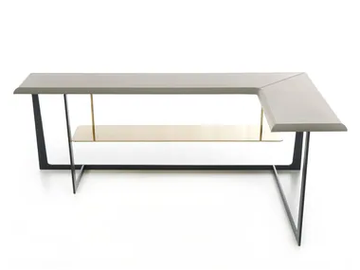 IMPERIOUS - Corner leather console table by ENNE