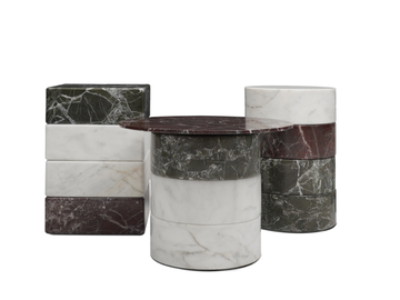LUNA - Modular marble coffee table by ENNE