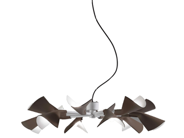 DUFFY - LED tanned leather pendant lamp by ENRICO PELLIZZONI