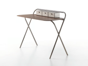 ENEA - Leather secretary desk with drawers by ENRICO PELLIZZONI