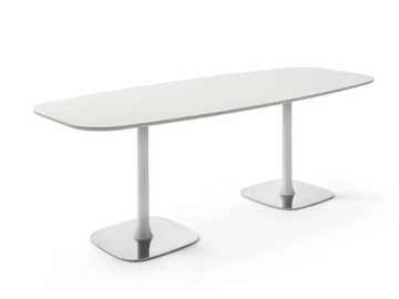RENDEZ-VOUS - Rectangular table with two bases by ENRICO PELLIZZONI
