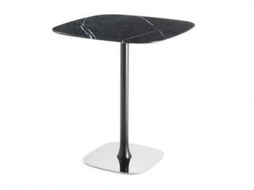 RENDEZ-VOUS - Square marble high table by ENRICO PELLIZZONI