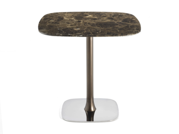 RENDEZ-VOUS - Square marble table by ENRICO PELLIZZONI