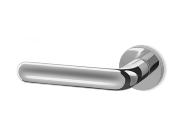 HANSA - Brass door handle on rose by Ento