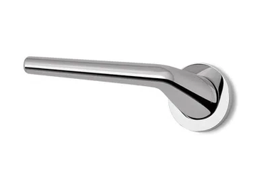 LIFT R6 - Brass door handle on rose by Ento