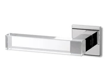 SHINY R6 - Brass door handle on rose by Ento
