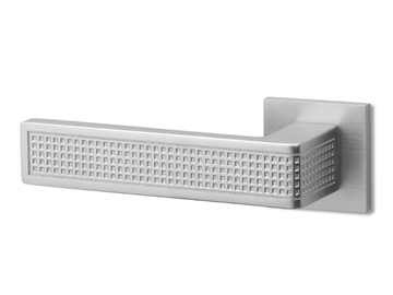 TECA QUADRO - Brass door handle on rose by Ento