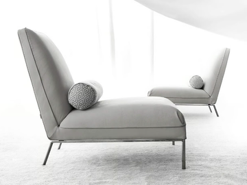 NOMADE - Fabric easy chair by ERBA ITALIA