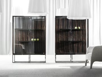 PENSAMI - Wood and glass display cabinet by ERBA ITALIA