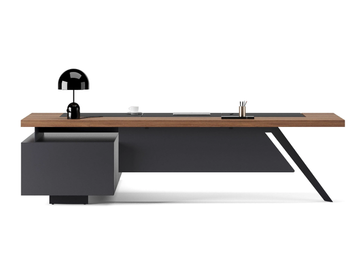 ARROW - L-shaped wooden executive desk with drawers by Ersa