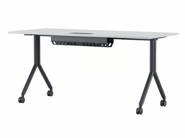 GAVINA - Laminate office desk with flip-top with cable management by Ersa