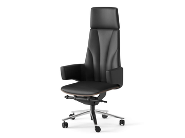 IMPERO - Swivel high-back leather executive chair with armrests by Ersa