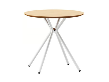 KILIG - Round laminate table with metal base by Ersa