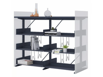 LIN - Open double-sided painted metal bookcase by Ersa