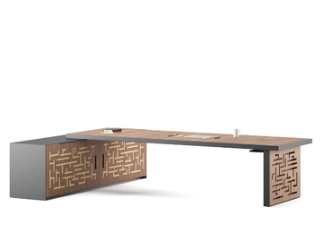 MAZE - Wooden and painted metal executive desk by Ersa