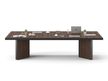 MEIRO - Rectangular wooden meeting table with cable management by Ersa