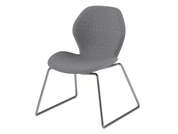 POLAR - Sled base upholstered fabric chair by Ersa