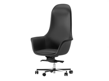 POLAR - Swivel leather executive chair with 5-spoke base with armrests by Ersa