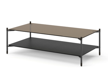 TUBE - Rectangular glass coffee table by Ersa