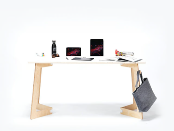 KARYA DESK LARGE - Rectangular workstation desk with cable management by Esposit