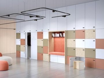BRIEFING INTERWALL LOCKERS - Wooden Locker by ESTEL GROUP