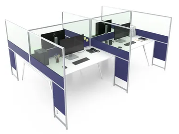 CARING P016 B - Glass and aluminium desktop partition by ESTEL GROUP