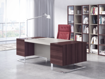DECK - Leather executive desk by ESTEL GROUP