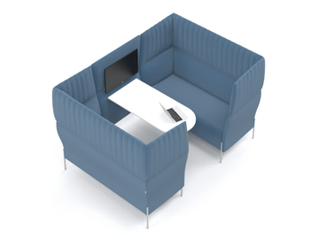 DOLLY PRIVÈ - Acoustic multimedia fabric office booth by ESTEL GROUP