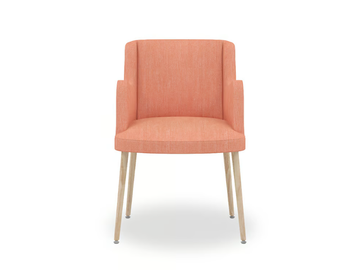 EMBRASSE ELLE - Upholstered fabric chair with armrests by ESTEL GROUP