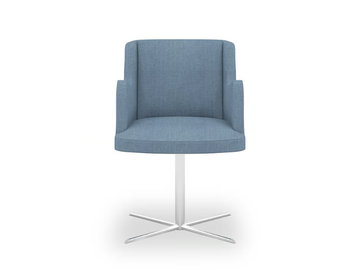 EMBRASSE ELLE - Upholstered with 4-spoke base fabric chair with armrests by ESTEL GROUP