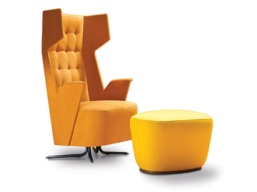 EMBRASSE GRAND RELAX - Fabric wingchair high-back by ESTEL GROUP